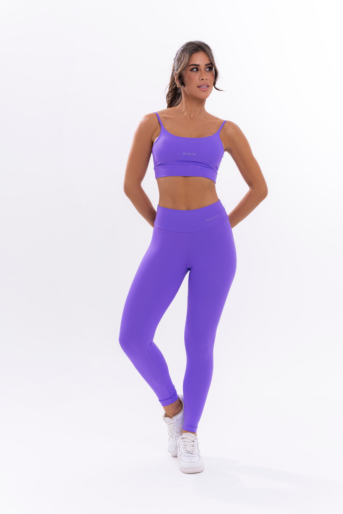 Fitness Bras and Leggings Set - Basic - Violet