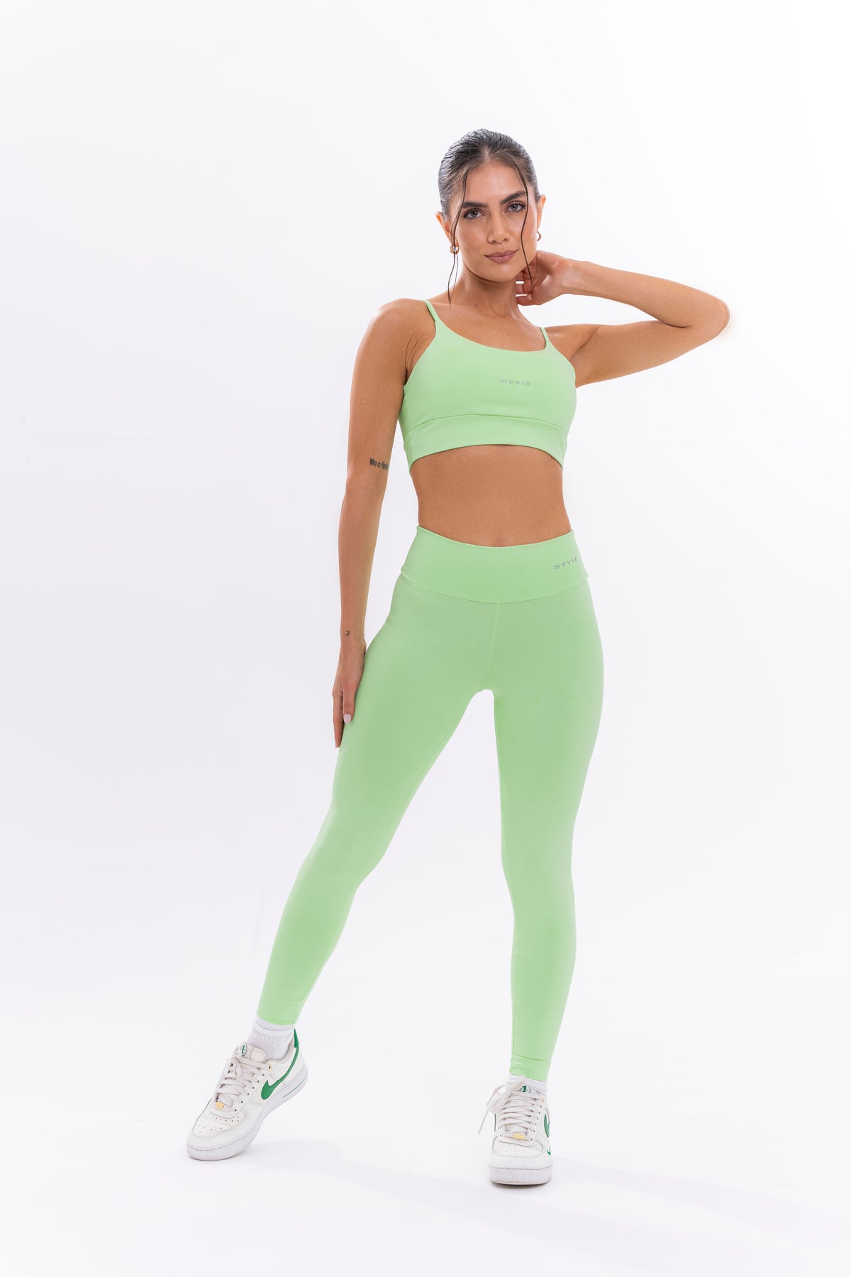 Fitness Bras and Leggings Set - Basic - Light Green