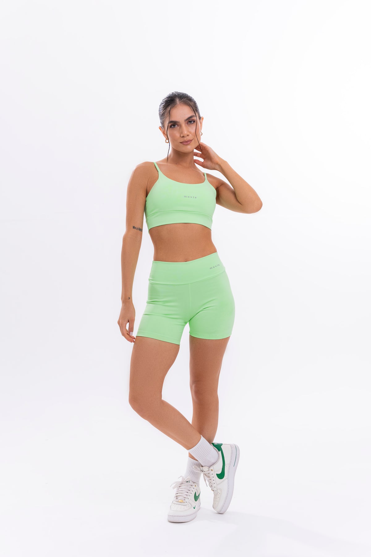 Fitness Bras and Shorts  Set - Basic - Light Green