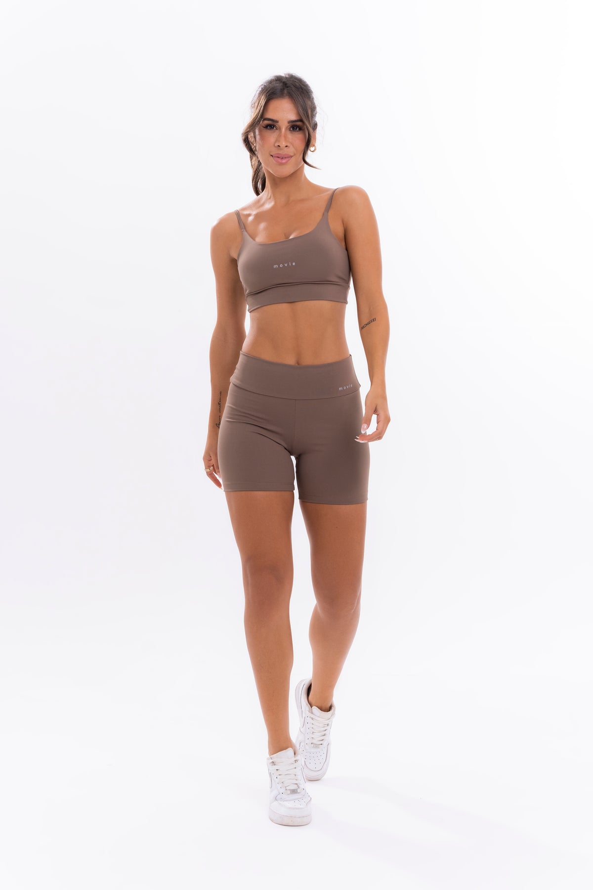 Fitness Bras and Shorts  Set - Basic - Brown