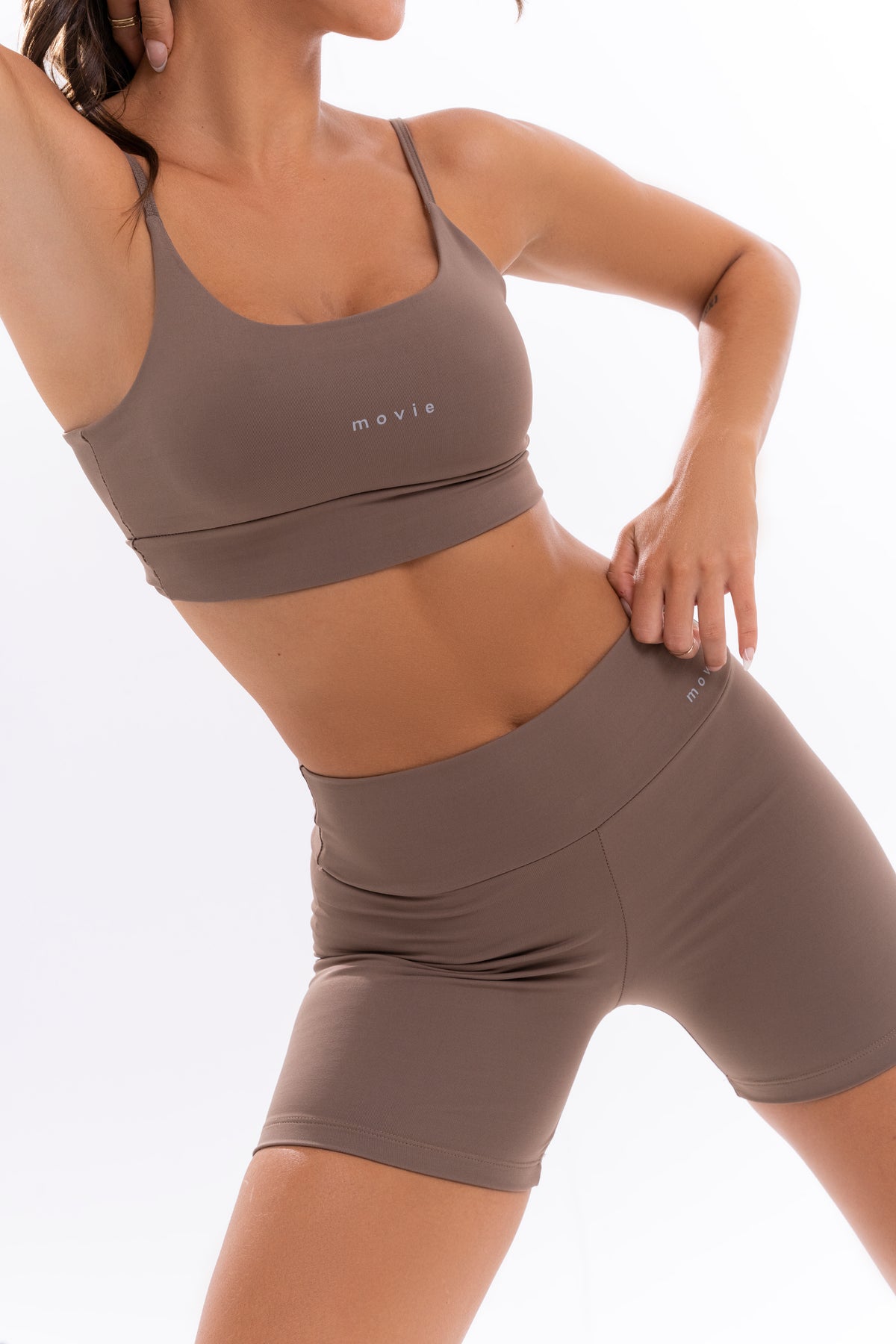 Fitness Bras and Shorts  Set - Basic - Brown