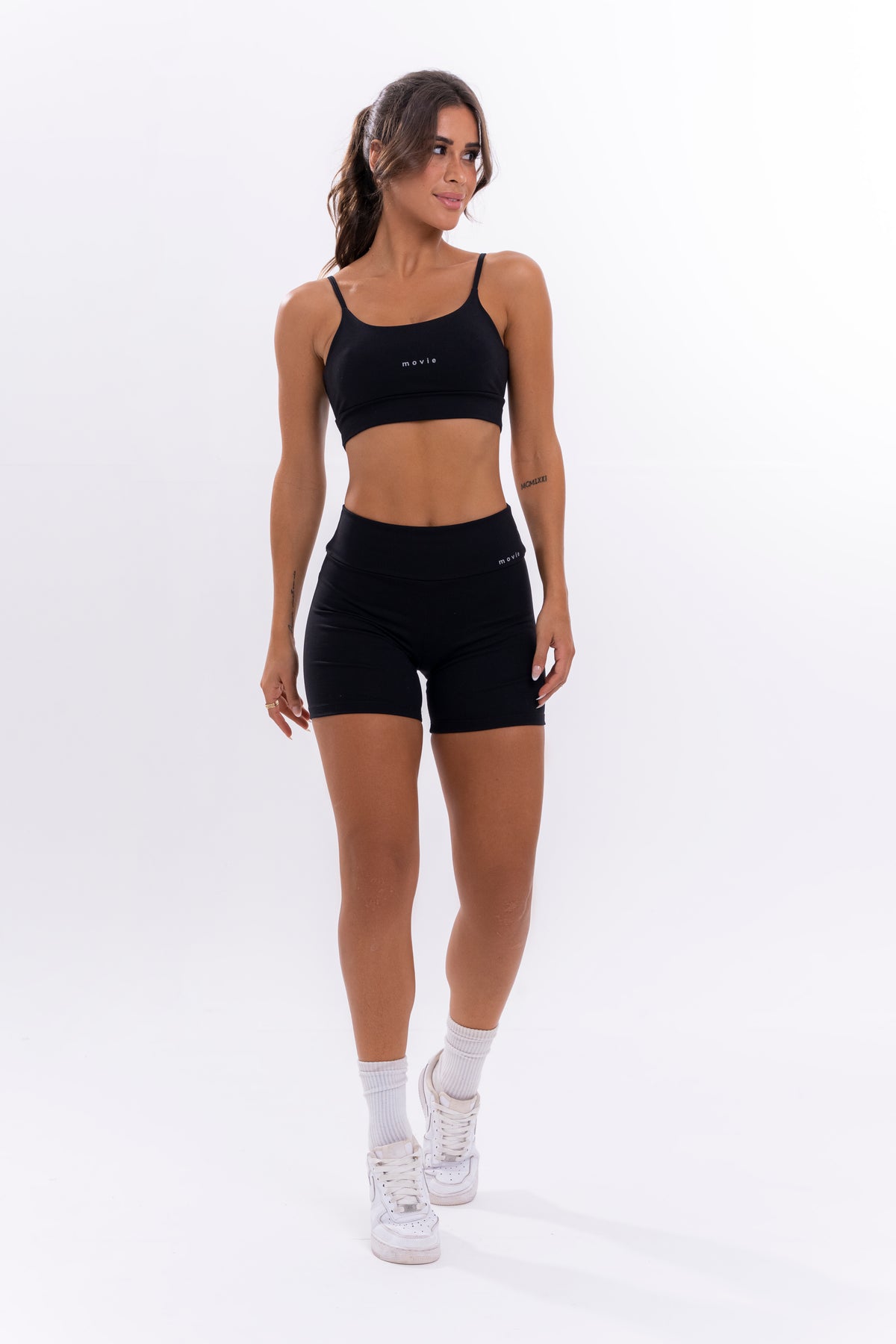 Fitness Bras and Shorts  Set - Basic - Black