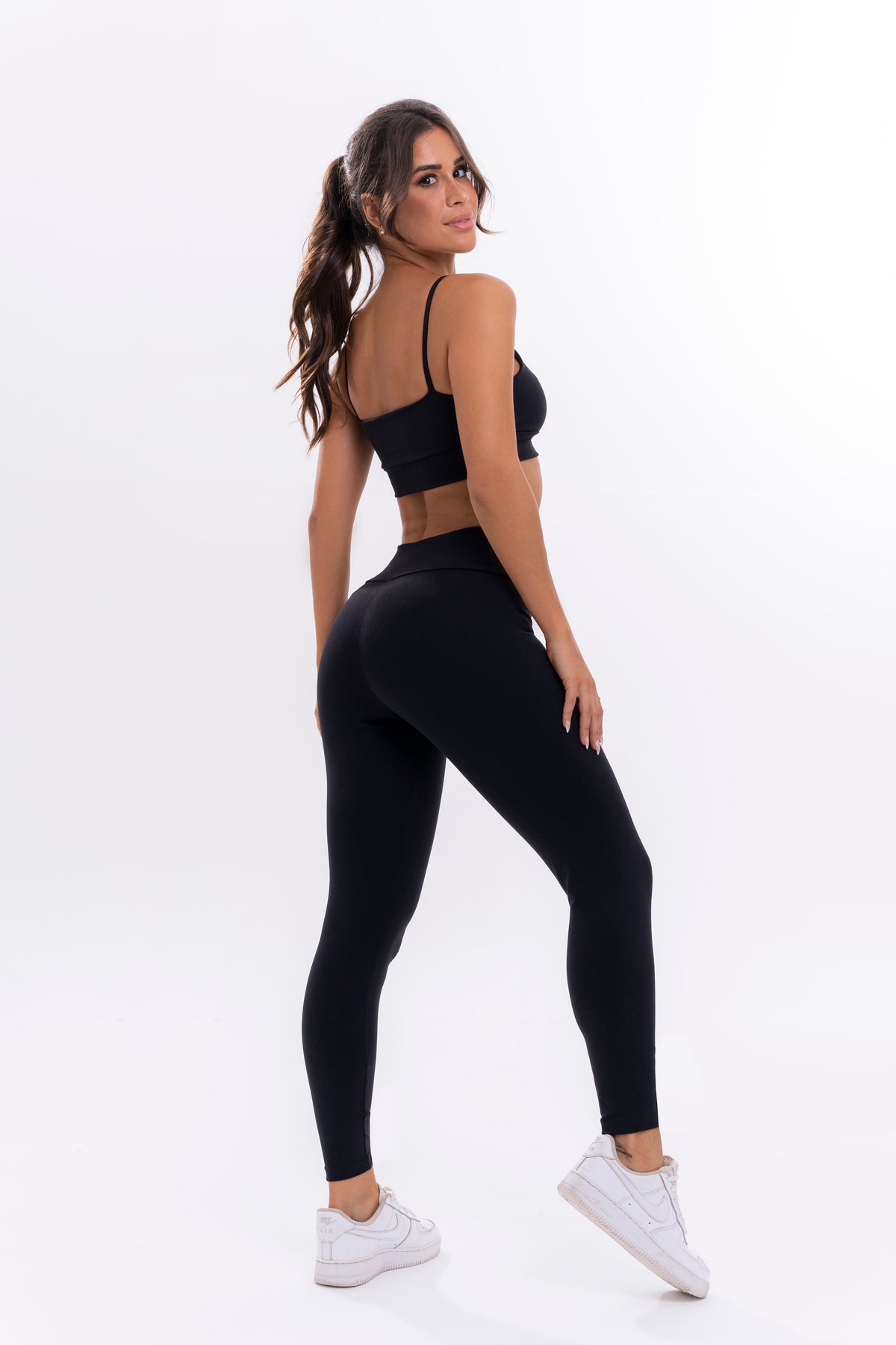 Fitness Bras and Leggings Set - Basic - Black